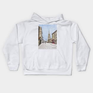 St Johns Street Bury St Edmunds Watercolour Painting Kids Hoodie